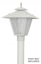 Wave Lighting 115-WH - COLONIAL POST LANTERN WHITE W/CLEAR BEVELED LENS