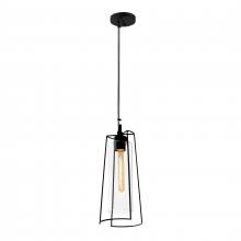 ELK Home 1243-MB-CL - Cere 6.75&#39;&#39; Wide Outdoor Pendant - Matte Black