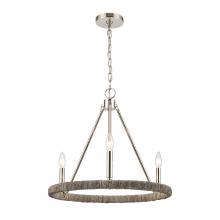 ELK Home 32483/3 - Abaca 20&#39;&#39; Wide 3-Light Chandelier - Polished Nickel