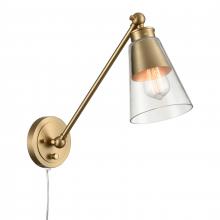 ELK Home 52353/1 - Albany 9.25&#39;&#39; High 1-Light Swingarm Sconce - Brushed Gold
