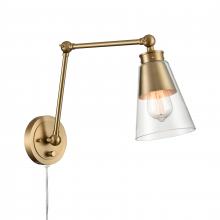 ELK Home 52354/1 - Albany 16&#39;&#39; High 1-Light Hinged Swingarm Sconce - Brushed Gold