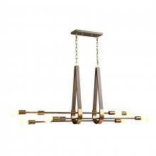 ELK Home 69326/10 - Sabine 58&#39;&#39; Wide 10-Light Linear Chandelier - Pecan with Brushed Gold