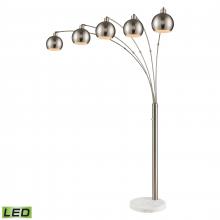 ELK Home 77102-LED - Peterborough 85.5&#39;&#39; High 5-Light Floor Lamp - Polished Nickel - Includes LED Bulbs