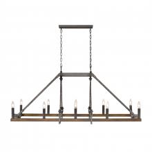 ELK Home 82289/10 - Harwell 56&#39;&#39; Wide 10-Light Linear Chandelier - Antique Millwood