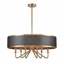 ELK Home 82335/6 - Engel 30&#39;&#39; Wide 6-Light Chandelier - Satin Brass with Ebony