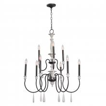 ELK Home 90202/9 - Brownell 30&#39;&#39; Wide 9-Light Chandelier - Anvil Iron