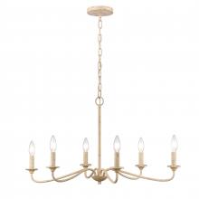 ELK Home 90220/6 - Ellisville 30&#39;&#39; Wide 6-Light Chandelier - Antique Cream
