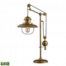 ELK Home D2252-LED - Farmhouse 32&#39;&#39; High 1-Light Desk Lamp - Antique Brass - Includes LED Bulb