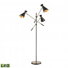ELK Home D4520-LED - Chiron 73&#39;&#39; High 3-Light Floor Lamp - Aged Brass - Includes LED Bulbs