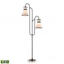 ELK Home H0019-7984-LED - Emsworth 63&#39;&#39; High 2-Light Floor Lamp - Matte Black - Includes LED Bulbs