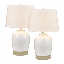 ELK Home S0019-9468/S2 - Peli 28&#39;&#39; High 1-Light Table Lamp - Set of 2 White