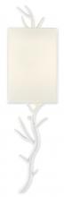 Currey 5000-0148 - Baneberry White Wall Sconce, White Shade, Left