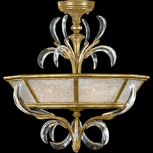 Fine Art Handcrafted Lighting 767740ST - Beveled Arcs 26&#34;W Round Semi-Flush Mount
